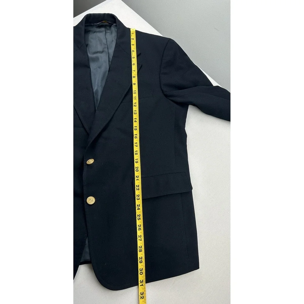 Brooks Brothers Brooksease Men's‎ 43? Sport Coat Blazer Jacket Black Wool USA